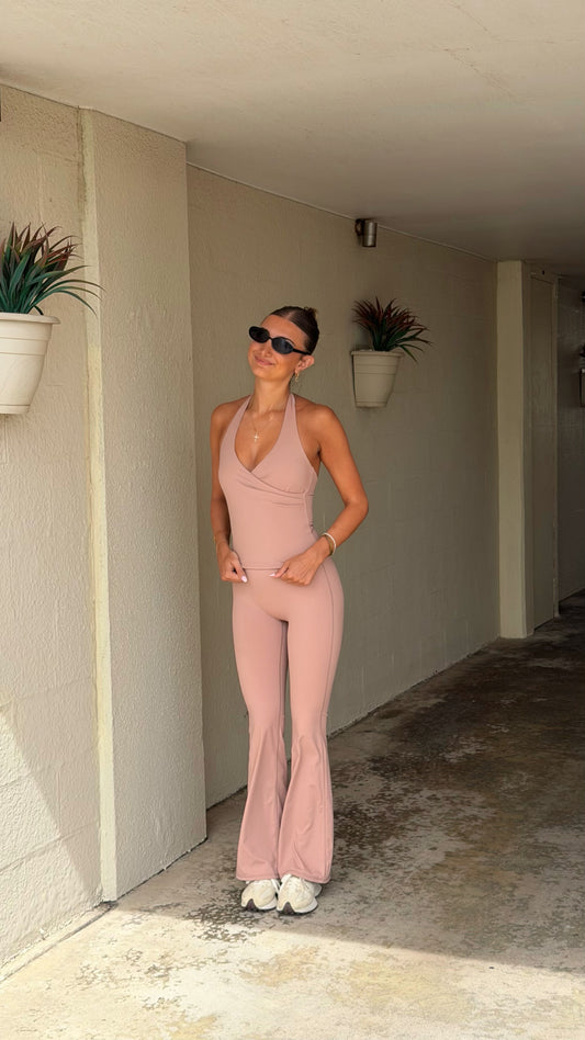 Mauve On Closer Flare Leggings