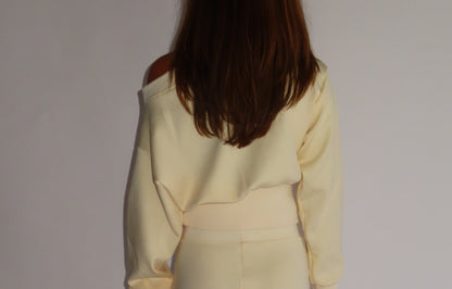 Like A Cloud Off The Shoulder Jumper - Cream