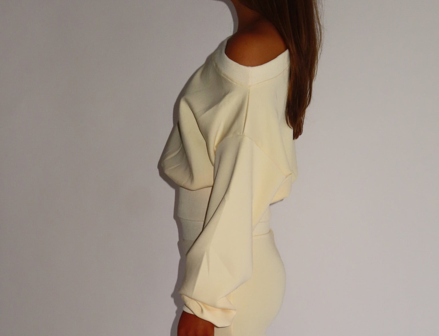 Like A Cloud Off The Shoulder Jumper - Cream