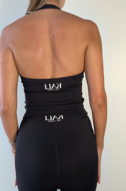 Midnight Black Halter Tank