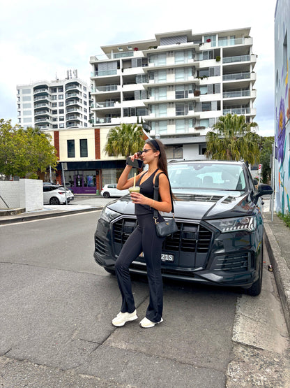 Midnight Black Halter Tank