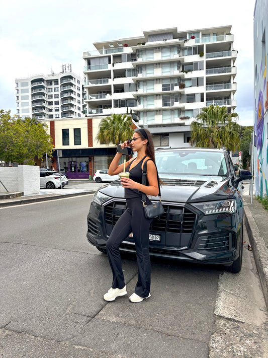 Midnight Black Halter Tank